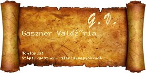 Gaszner Valéria névjegykártya