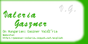 valeria gaszner business card